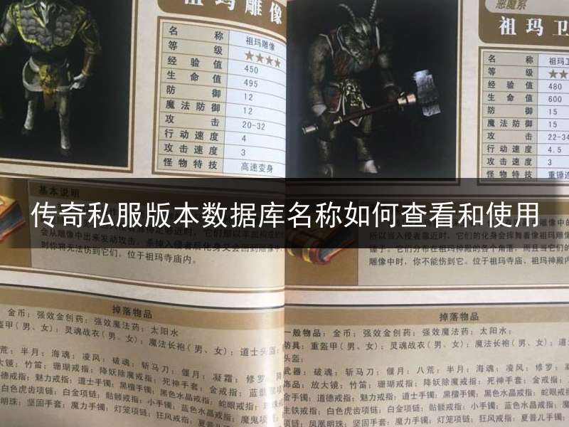 传奇私服版本数据库名称如何查看和使用